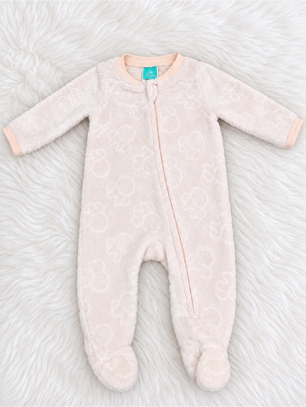 Classic Plush Footed One-Piece - Light Pink
